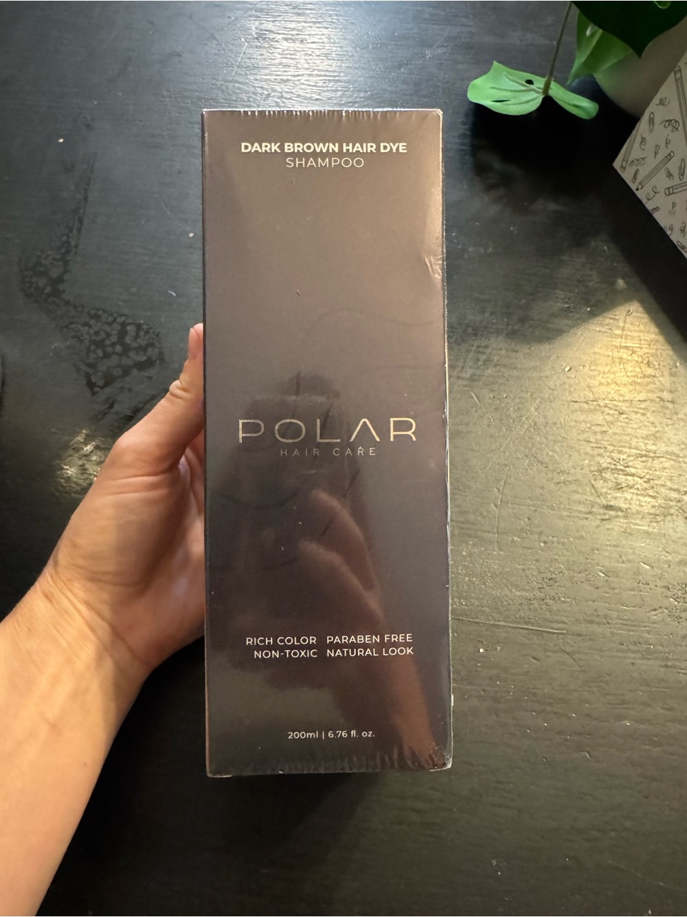 POLAR Dark Brown Hair Dye Shampoo - Dark Brown